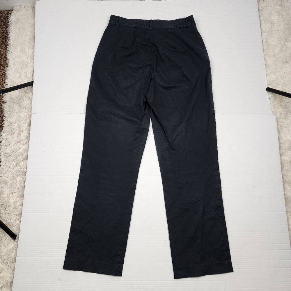 Lauren Active Ralph Lauren Black Cotton Stretch Pants Zip Pockets Size 6 - Picture 4 of 11